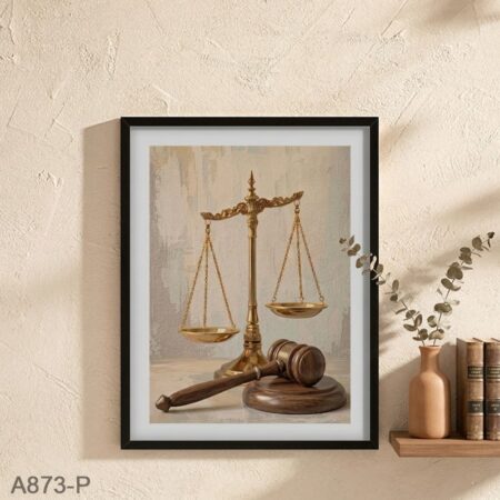 Tableau Balance de la Justice -  Décoration murale Bureau avocat & Juge | achat en ligne Casablanca لوحة لمكتب محامي أو قاضي