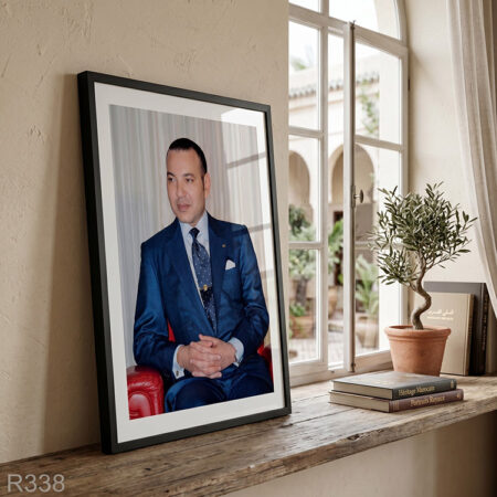 Portrait Officiel SM Roi Mohammed VI prestigieux, décoration murale Salle & Bureau - Tableaux à Casablanca لوحة للملك المغربي