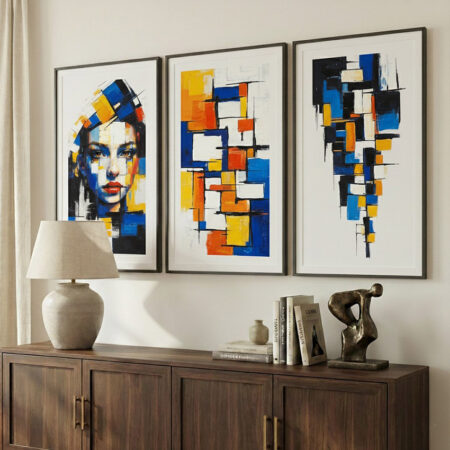 Triptyque Visages Line Art Minimaliste, Affiche Corps Abstrait Bohème, Décoration Murale Moderne, Tableau Lignes Épurées