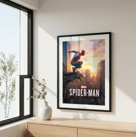 Tableau Décoratif Chambre Enfant adolescent, Poster Mural Spider-Man Encadré, vente au Maroc