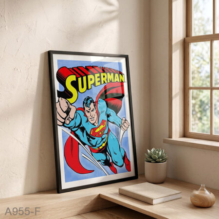 Tableau décor Vintage Superman pour Décoration Chambre Enfant |  Superman Super-Héros Cinéma / BD  