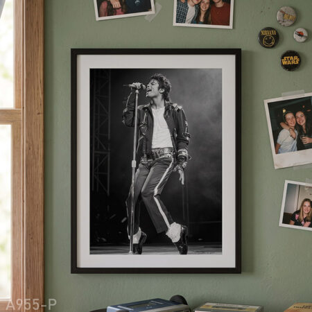 Tableau décor Mural Michael Jackson | Affiche Noir et Blanc Encadrée, légende de la Musique, vente au Maroc